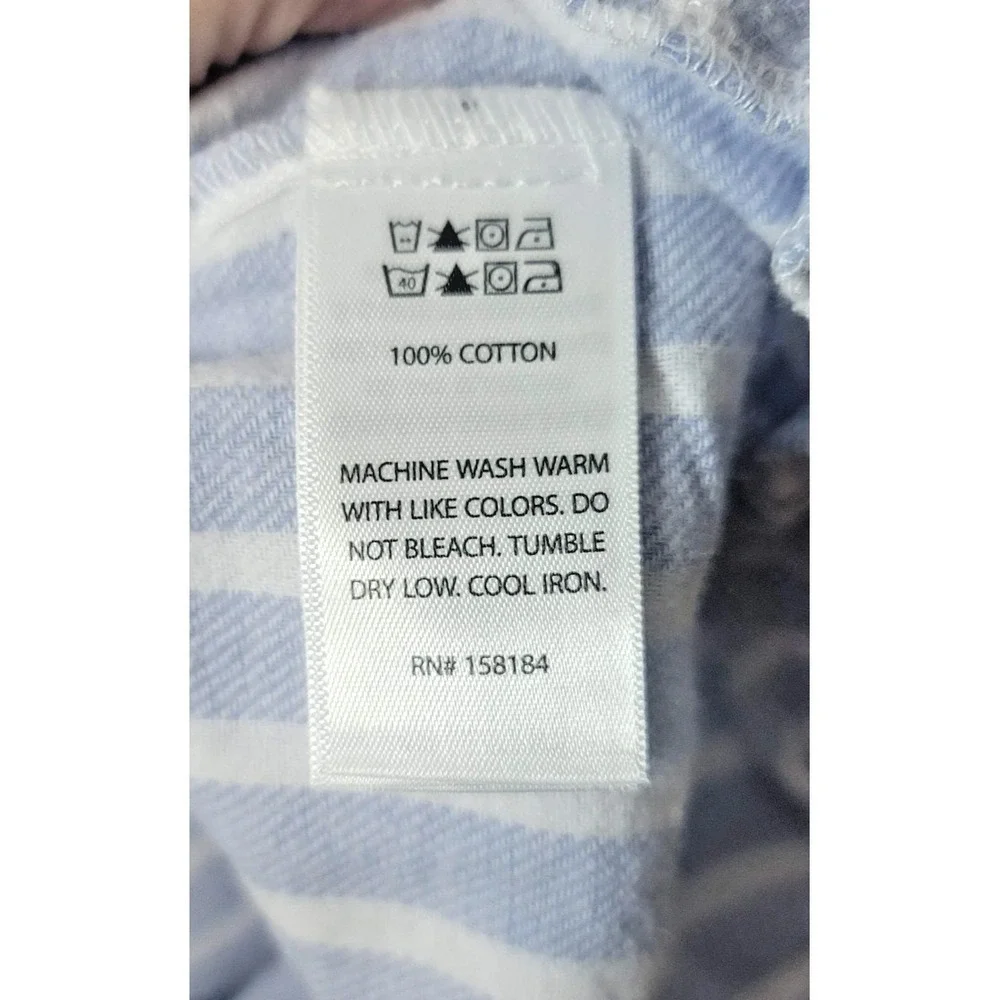 Happily Grey Pajama Pants Womens Small Blue Striped Cargo Wide Leg Cotton Lounge